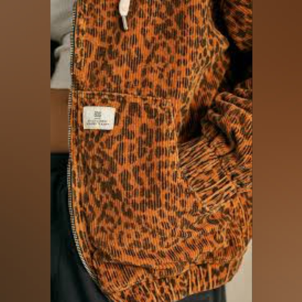 BDG Leopard Print Cord Skater Jacket - Picture 5 of 7